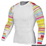 Mens White Long Sleeve Compression Running Shirt Dri-fit Workouts Tee  B07NKL1BNM